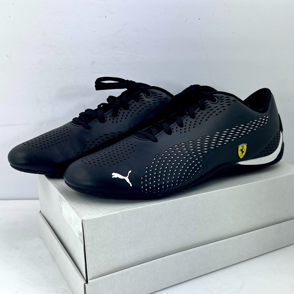 PUMA MOTORSPORT LEGACY DRIFT 5 ULTRA 2, FERRARI LOGO BLACK & WHITE, SIZE 10.5 - Picture 6 of 17